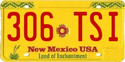 NM license plate 306TSI