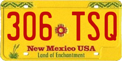 NM license plate 306TSQ