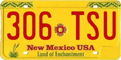 NM license plate 306TSU