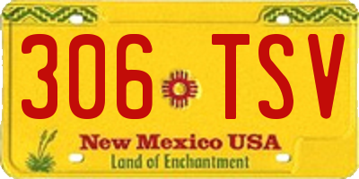 NM license plate 306TSV