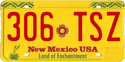 NM license plate 306TSZ