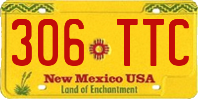 NM license plate 306TTC
