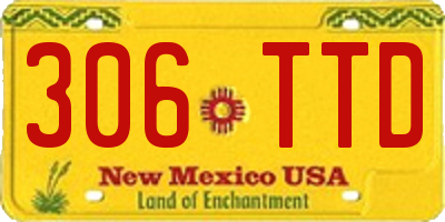 NM license plate 306TTD