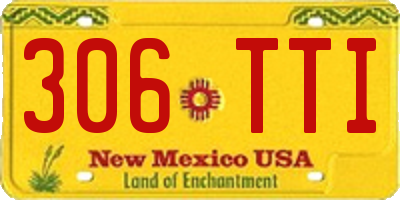 NM license plate 306TTI