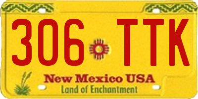 NM license plate 306TTK