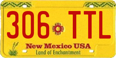 NM license plate 306TTL