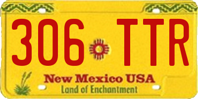 NM license plate 306TTR