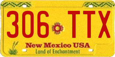 NM license plate 306TTX