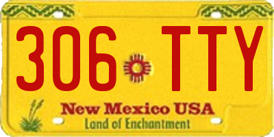 NM license plate 306TTY
