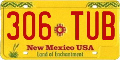 NM license plate 306TUB