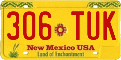 NM license plate 306TUK