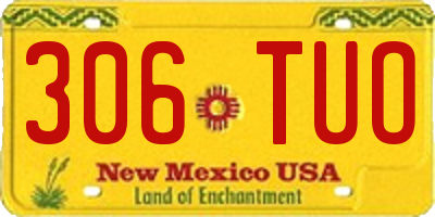 NM license plate 306TUO