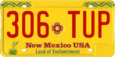 NM license plate 306TUP