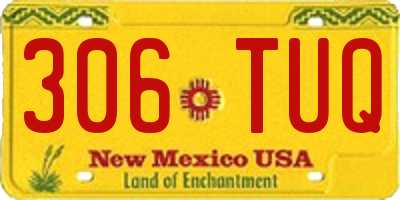 NM license plate 306TUQ