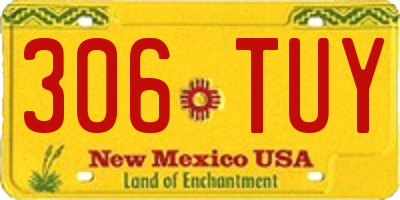 NM license plate 306TUY