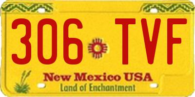 NM license plate 306TVF