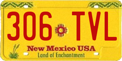 NM license plate 306TVL