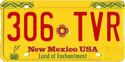 NM license plate 306TVR