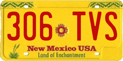 NM license plate 306TVS