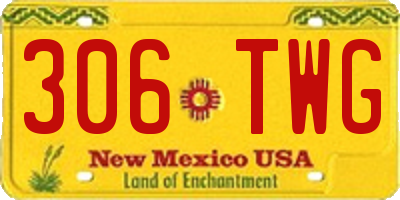 NM license plate 306TWG