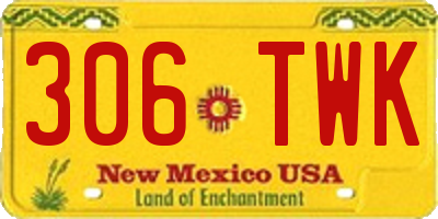 NM license plate 306TWK