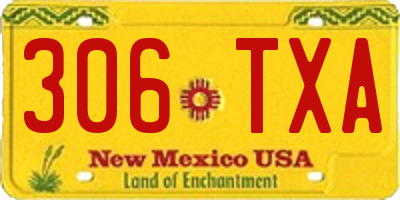 NM license plate 306TXA
