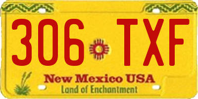 NM license plate 306TXF