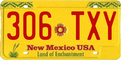 NM license plate 306TXY