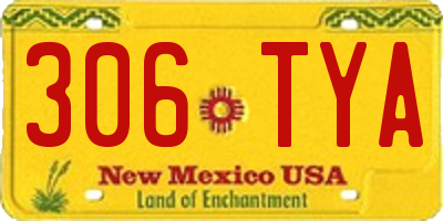 NM license plate 306TYA