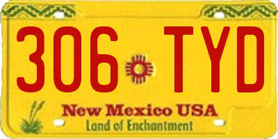 NM license plate 306TYD