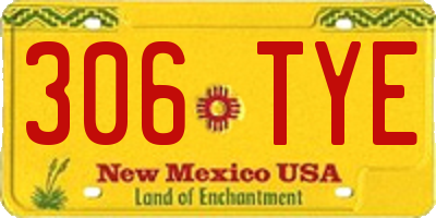 NM license plate 306TYE