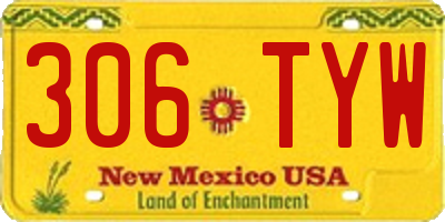 NM license plate 306TYW