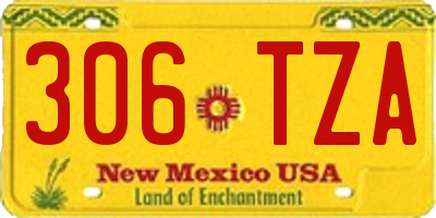 NM license plate 306TZA