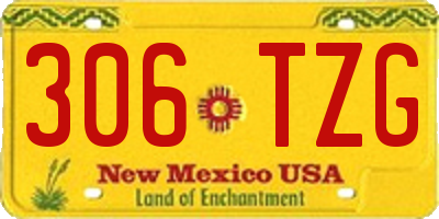 NM license plate 306TZG