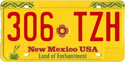 NM license plate 306TZH
