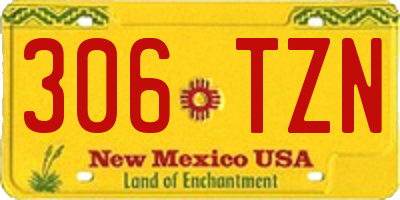 NM license plate 306TZN