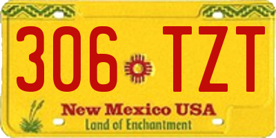 NM license plate 306TZT