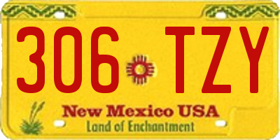 NM license plate 306TZY