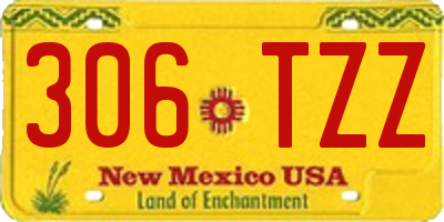 NM license plate 306TZZ