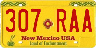 NM license plate 307RAA