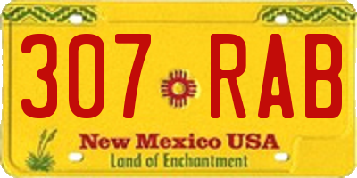 NM license plate 307RAB