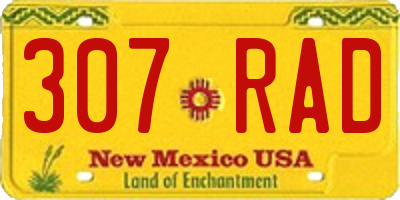 NM license plate 307RAD