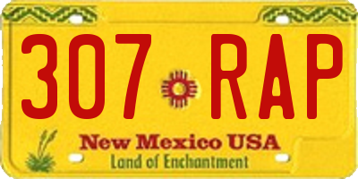 NM license plate 307RAP