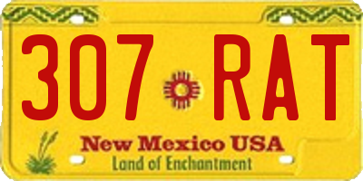 NM license plate 307RAT