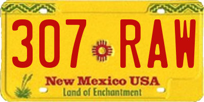 NM license plate 307RAW