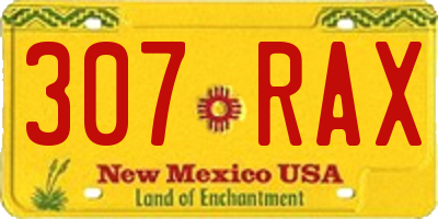 NM license plate 307RAX