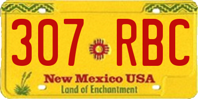 NM license plate 307RBC