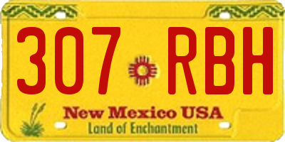 NM license plate 307RBH