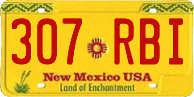 NM license plate 307RBI