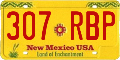 NM license plate 307RBP